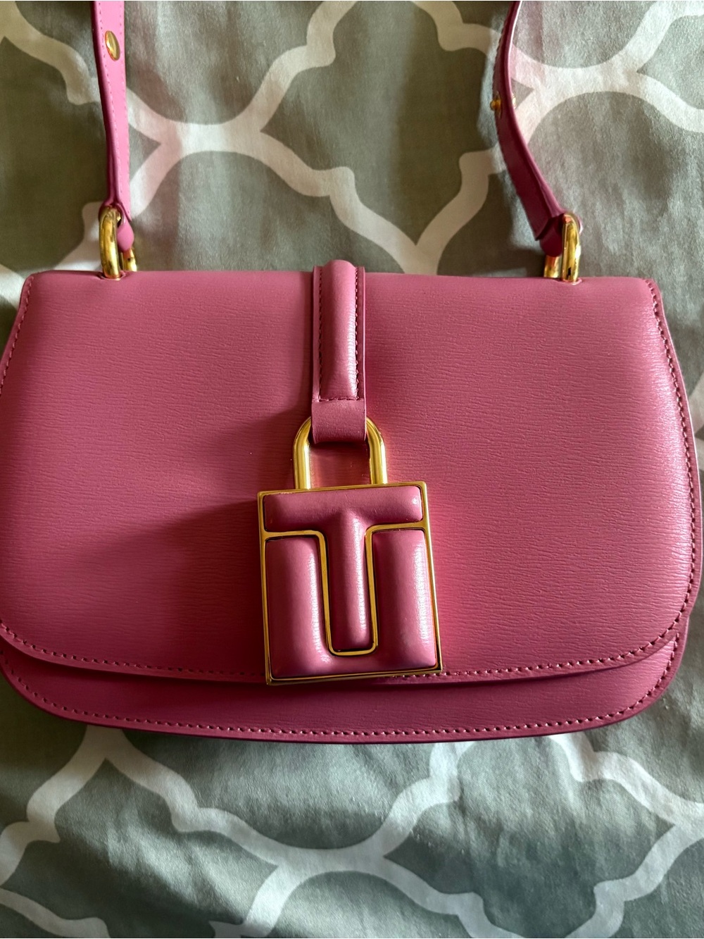 Tom Ford Pink Shoulder Bag with Gold-Tone Hardware